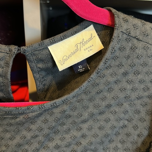 Universal Thread charcoal long sleeve 2 pocket elastic waistband dress size XS - Picture 2 of 3